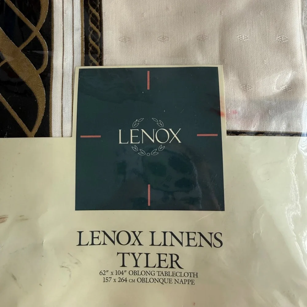 Vintage‎ 1989 Lenox Linens Tyler Oblong Tablecloth 62
